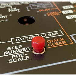 Vintage  TR-808 Clear Button ( RED)