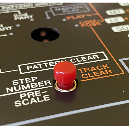 TR-808 Clear Button ( RED) MADE IN JAPAN VINTAGE