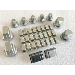 silver knobs/buttons set compatible TB-303  TT-303 MK1 RE-303