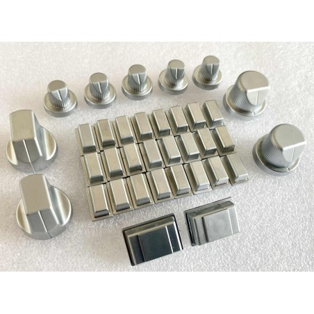 silver knobs/buttons set compatible TB-303  TT-303 MK1 RE-303
