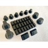 Black knobs/buttons set compatible TB-303  TT-303 MK1 RE-303