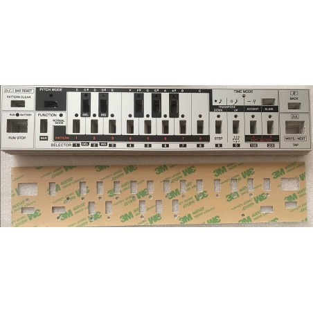 Roland TB-303 Switch Panel Replacement – Silver & Black | Restoration